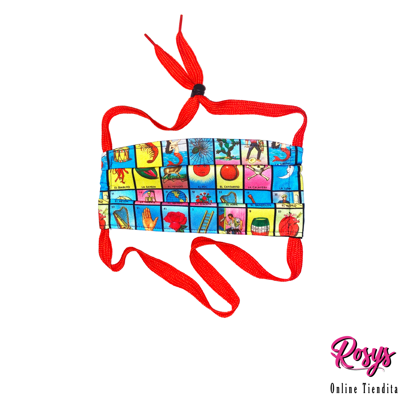 Loteria Face Cover | Mexican Loteria Adjustable Face Cover