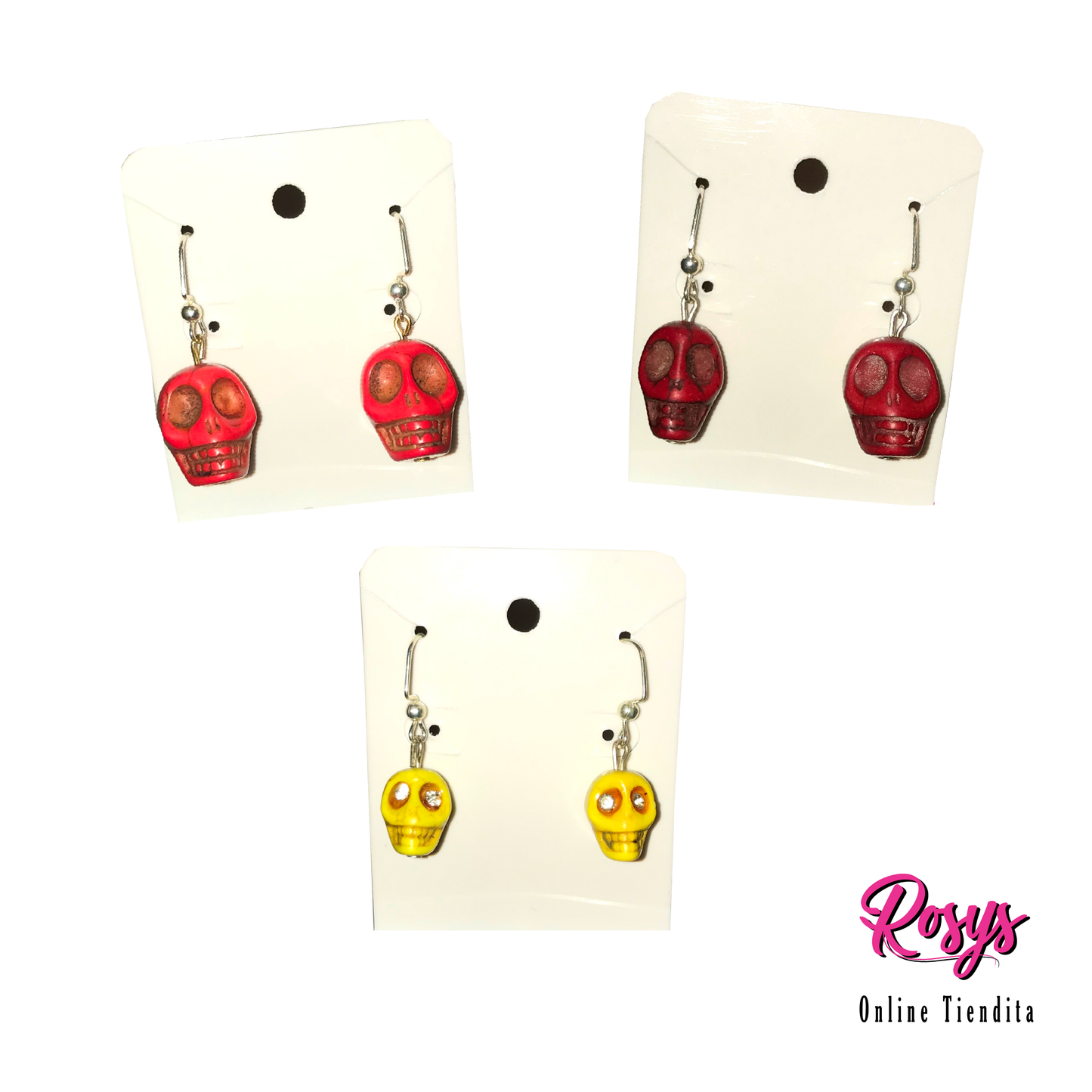 Mini Calacas Earrings | Mini Skulls Earrings