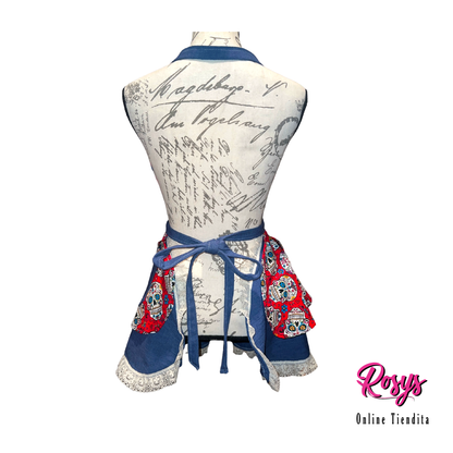 Sugar Skull Dress Style Apron | Made By Rosy!
