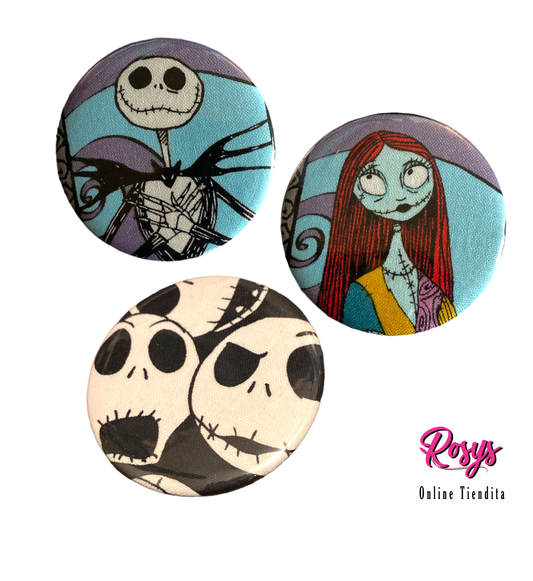 Jack Skellington & Family Pin Back Button | Buttons
