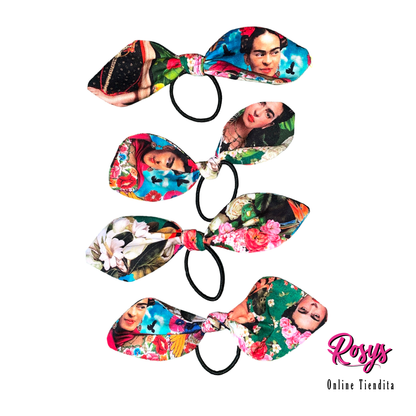 Frida Kahlo Hair Bow Ties | 4 Pack Hair Ties