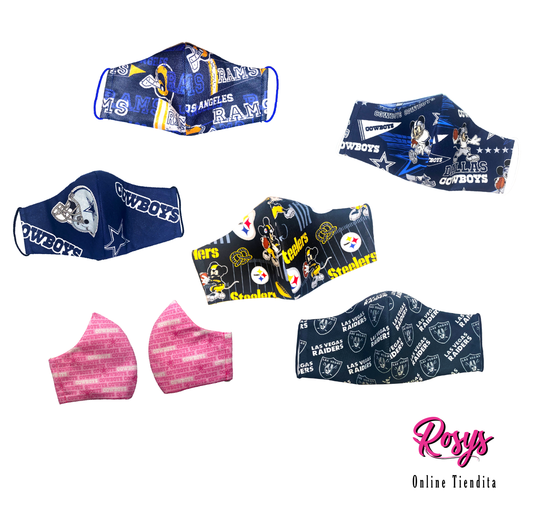 NFL Football Face Covers | Medium Elastic Ear Band Face Covers