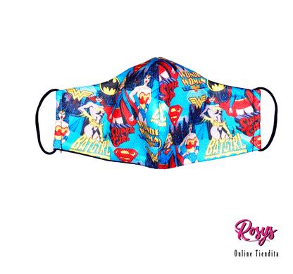 DC Women Superheroes Face Covers | Medium Elastic Ear Band Face Mask